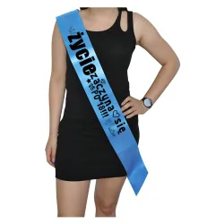 Szarfa NIEBIESKA Osiemnastka Życie zaczyna się po 18